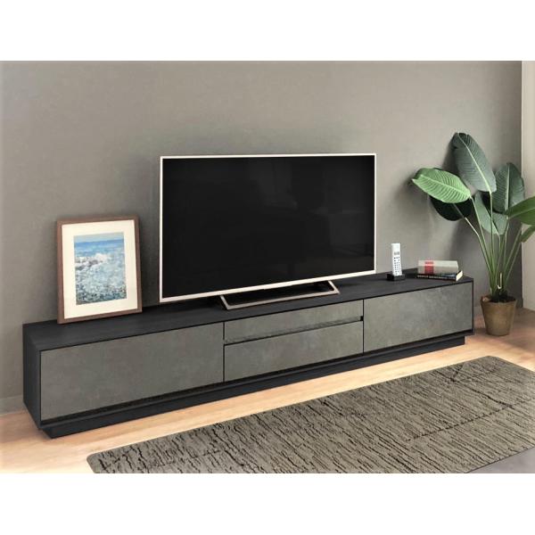 Life with Design 210 テレビ台 【本体ブラック+前板グレー Life with Design 210 テレビ台 【本体ブラック+前板グレー