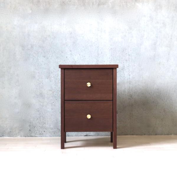 希少♦️ナショナル製♦️ナイトテーブル兼チェスト収納♦️ダークブラウン♦️送料込 大川家具 35ナイトチェスト 幅35 高さ50 ナイトテーブル 北欧