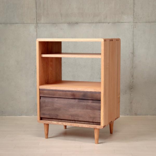 ■匠デザイン TK-017  結（YUI) サイドキャビネットA  ライト色 （テレビボードは別売りです）テレビ台　結シリーズ（高さ40cm）のサイドキャビネットとしてお使いいただけます。単体では電話台や花台としてもオススメです。タモ材とウ...