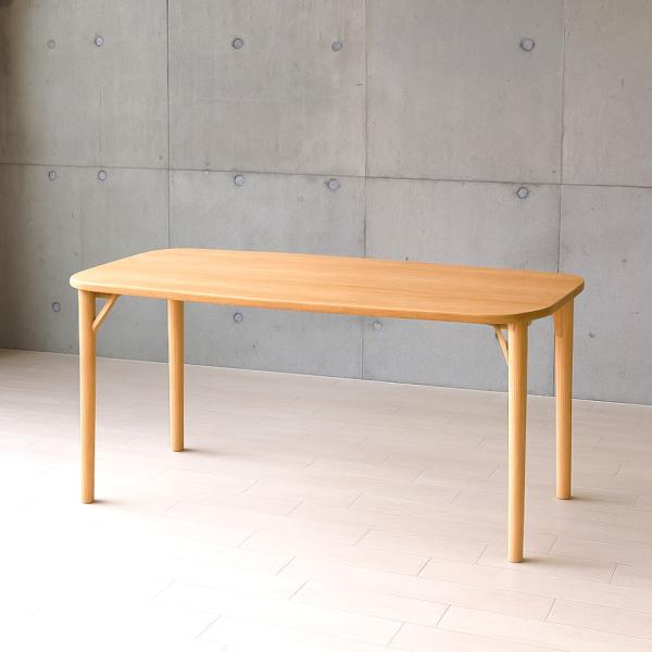 ダイニングテーブル 130 4本脚 ナチュラル 木製 無垢材 天然木 北欧