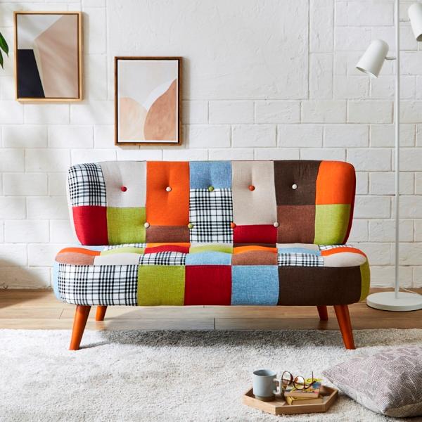 送料込み お買い得 二人掛け ソファ コンパクト で おしゃれな パッチ