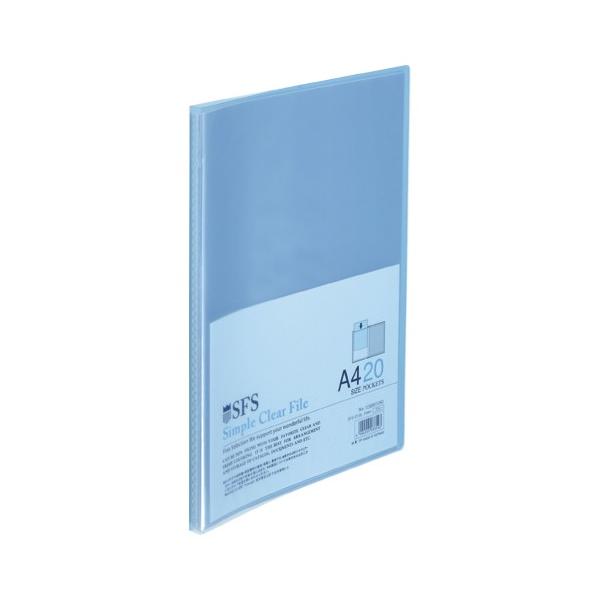 たんぽぽ A4クリアーファイル20 ブルー 109991040 1冊 : イーヅカ