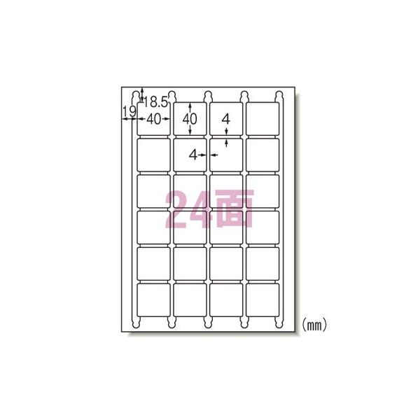 エーワン ラベルシール 【兼用】HG 24面正方形 75624 1P