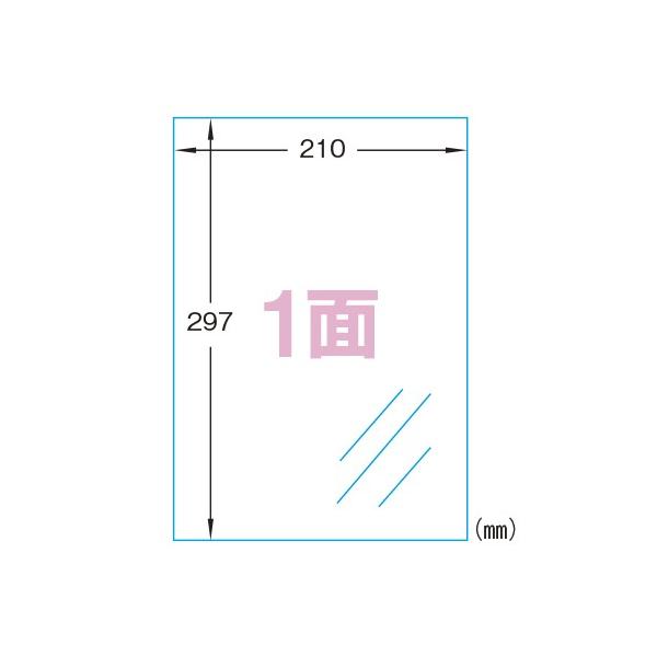 エーワン ラベルシール 光沢フィルム・透明A4 1面 28792 1P