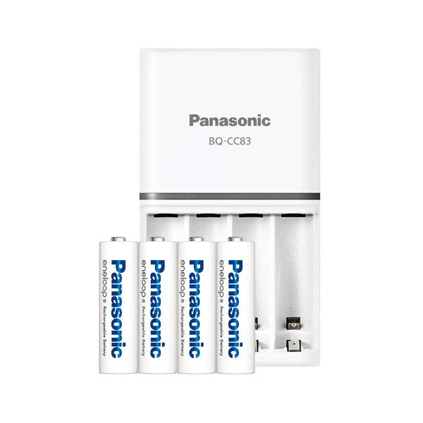 他サイト： パナソニック エネループ 単3形 4本付充電器セット K-KJ83MCD40 1個の商品画像