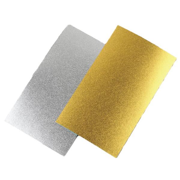 スモークがかかった梨地の象嵌長シールで重厚感のある象嵌作品が簡単に作れる！スモークがかった風合いの梨地象嵌調シール金・銀がセットになった商品です。商品サイズ：金・銀シール132×76mmセット内容：梨地タックシール金×1、梨地タックシール銀...