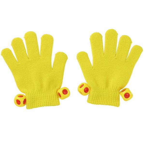 よくのびるカラー手袋に鈴付きが登場！サイズ：約155×130mm(伸びていない状態)セット内容：本体のみ重量（ｇ）：27材質：アクリル、ポリウレタン、PS包装形態：無包装サイズ：110×50×150生産国：中国ケース購入の場合の入数：240