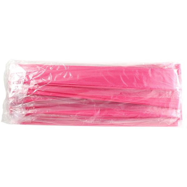 縫製済の不織布タイプ！10本入りお得セット※実際の商品は、写真の色と若干異なる場合がございます。予めご了承ください。商品サイズ（単位mm)：幅約40mm×1.4mセット内容：カラー不織布ハチマキ 桃×10重量（ｇ）：124材質：ポリエチレン...