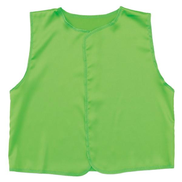 サテン製の光沢のあるベスト！肌触りがよく、光沢のあるサテン製！発表会、運動会、ダンスなどの衣装として大活躍！商品サイズ（単位mm)：胴回り：84cm、丈：45cmセット内容：本体のみ1個重量（ｇ）：37ポリエステル1個包装形態：袋入り包装サ...