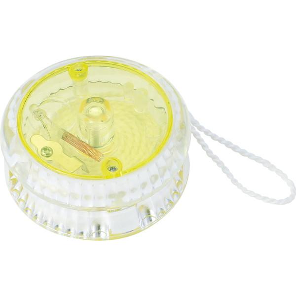 ピカピカ光る！クリスタルのようにきれいなヨーヨー！回すとピカピカ光ります。黄色のクリスタルのようにきれいなヨーヨーです。アルカリマンガン電池(LR41)ｘ3個内臓。注意電池交換はできません。商品サイズ（単位mm)：φ56×35mmセット内容...