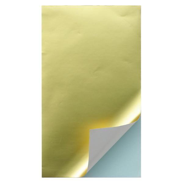 金属のような光沢のある表面のシール！のり不要できれいな仕上がりに！金属のような光沢のある象嵌調の金・銀シールのセット商品です。のり不要できれいに仕上がります。商品サイズ：金・銀シール132×76mmセット内容：つや無しタックシール金・銀各1...