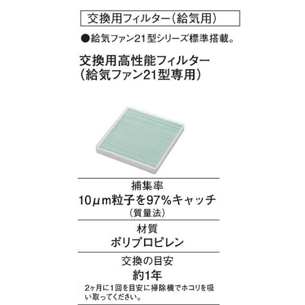 DAIKEN 給気ファン21型専用 交換用フィルター 5個入 SB0499-K11