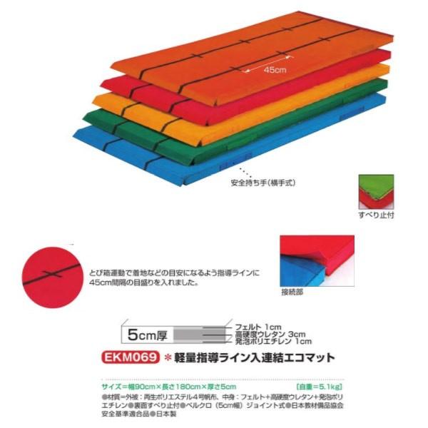 EVERNEW（エバニュー） 軽量指導ライン入り連結エコマット EKM069 幅90