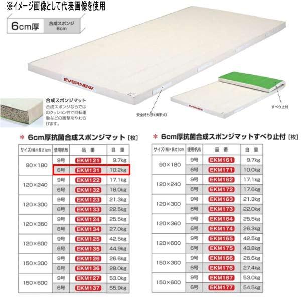 EVERNEW（エバニュー） 6cm厚 抗菌合成 スポンジマット EKM131 幅90×長