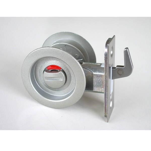 日中製作所 丸座鎌錠チューブラタイプ 表示錠 121-W-SL-51 シルバー