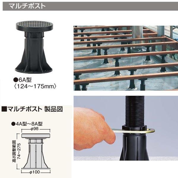 フクビ 屋外用樹脂製支持脚 マルチポスト 6A型 MPST6A 1個 : イーヅカ 