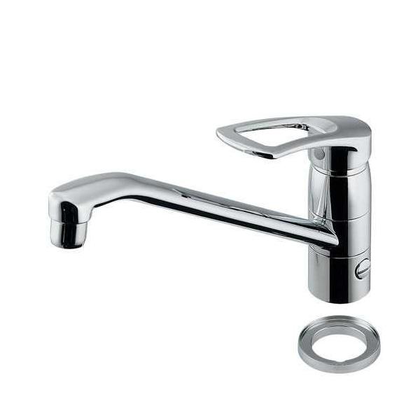 カクダイ シングルレバー混合栓(分水孔、取付アダプターつき