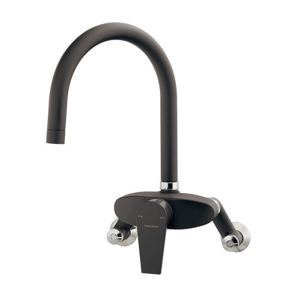 カクダイ　シングルレバー混合水栓　マットブラック　蛇口 カクダイ シングルレバー混合栓 マットブラック 192-030-D