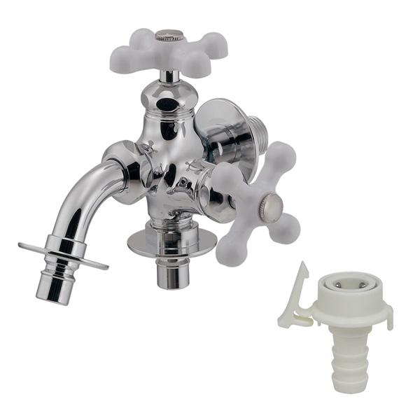 カクダイ（KAKUDAI） 洗濯機用双口水栓 704-115-13 : イーヅカ - 通販