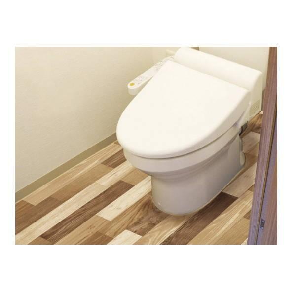 明和グラビア 防水模様替えシート トイレ床全面用 ライトブラウン 90cm 