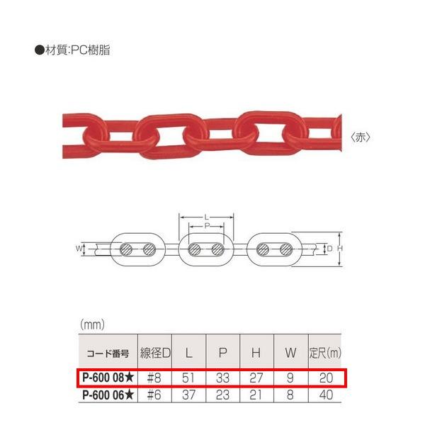 ۊ P.C`F[ P-600 08T aD:8mm 20m d: