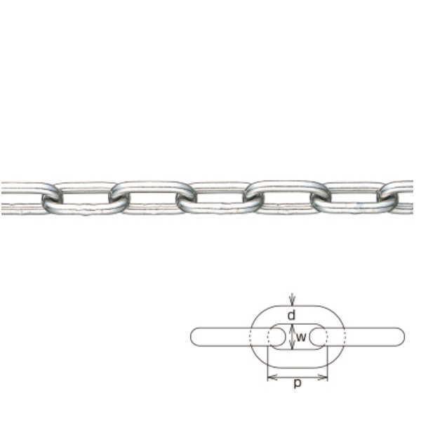 ���{�@�B �X�e�����X ���M�����[�`�F�[�� SUS304 ���a4mm 4-A 1m�����i