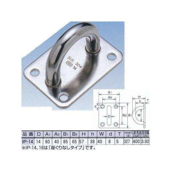 水本機械 アイプレート ステンレス金具 IP-14 NO.2196