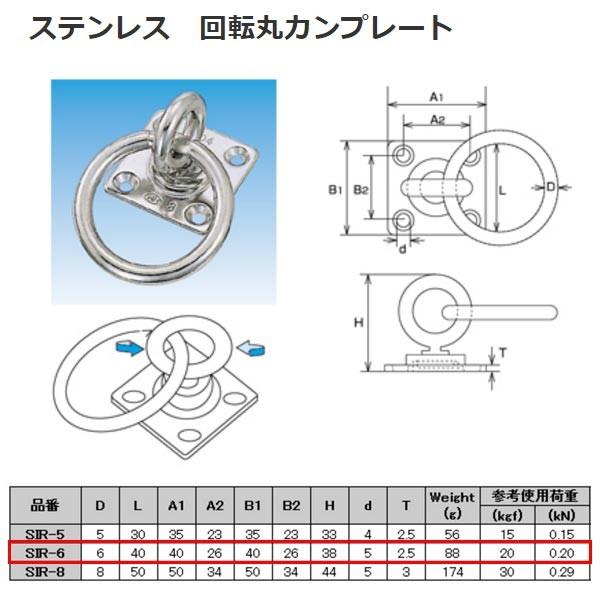 水本機械 ステンレス SUS304 回転丸カンプレート SIR-6