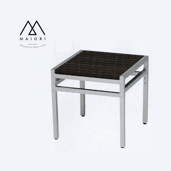 MAIORI �T�����m �T�C�h�e�[�u��45×45 �V���o�[�{�u���E�� W450×D450×H440mm