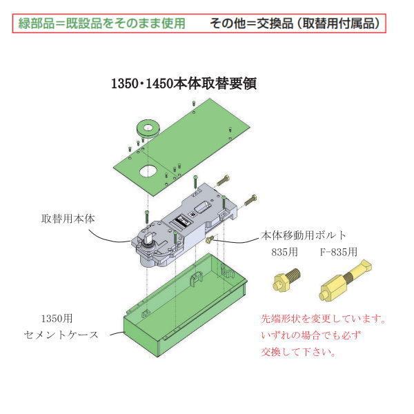 855CHB｜廃番フロアヒンジ O-1550用 取替本体｜ニュースター