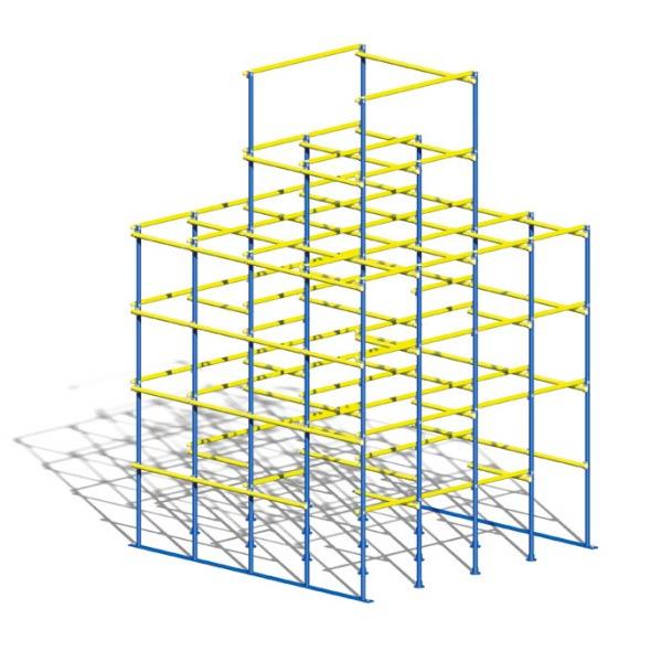 遊具の新提案！基礎施工不要の置いて使う遊具で、空いたスペースを有効活用！・高さ2.7m×幅1.8m×奥行1.8m・本体：鉄製メッキ処理後粉体焼付塗装・重量：210kg・対象年齢：6〜12歳・組み立て人数：4人　組立時間：4h※組立人数と同等...