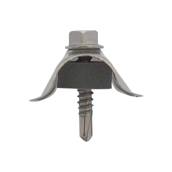 鉄製波板施工に最適な波板専用ビスです。鉄下地用。逆ねじストッパー無し。安心・安全・高品質の日本製。サイズ(mm)：5×25。【材質(仕上)】本体：SUS410(スーパーパシペート)、座金：SUS304、パッキン：鉄板小波用EPDM(ブラック...