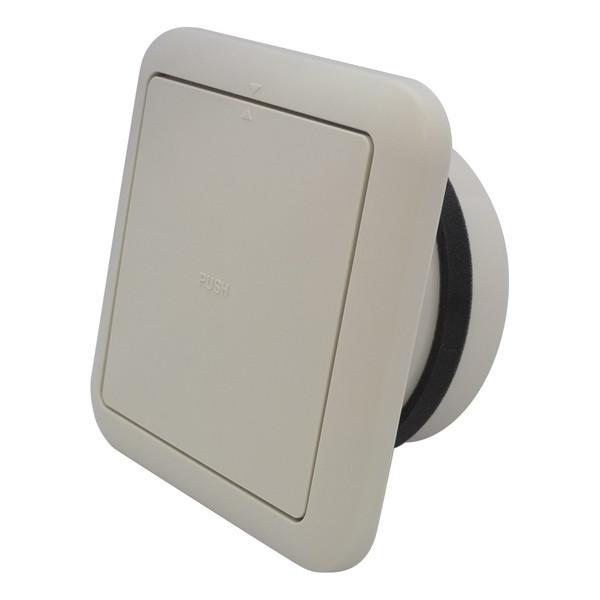 花粉やホコリの侵入を防ぐフィルター付きプッシュ操作で3段階給気量調整可能。フタは着脱可能でお手入れもカンタン。本体材質：ABS樹脂。付属品：ボード取付用ビス、壁パッキン。注意事項フィルターは定期的に水洗いしていただき、6ヵ月程度を目安に交換...