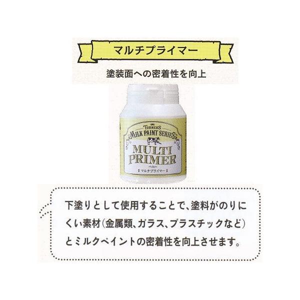 特長　下塗りとして使用することで、塗料がのりにくい素材（金属類、ガラス、プラスチックなど）とミルクペイントの密着性を向上させます。塗面積目安：約20〜25平米（１Ｌ/１回塗り）