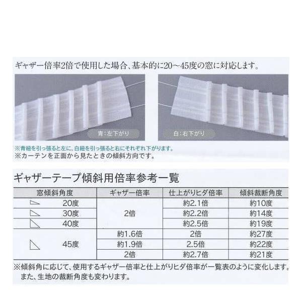 トーソー ギャザーテープ傾斜用 ペンシルプリーツ 50mm １反（25m ...