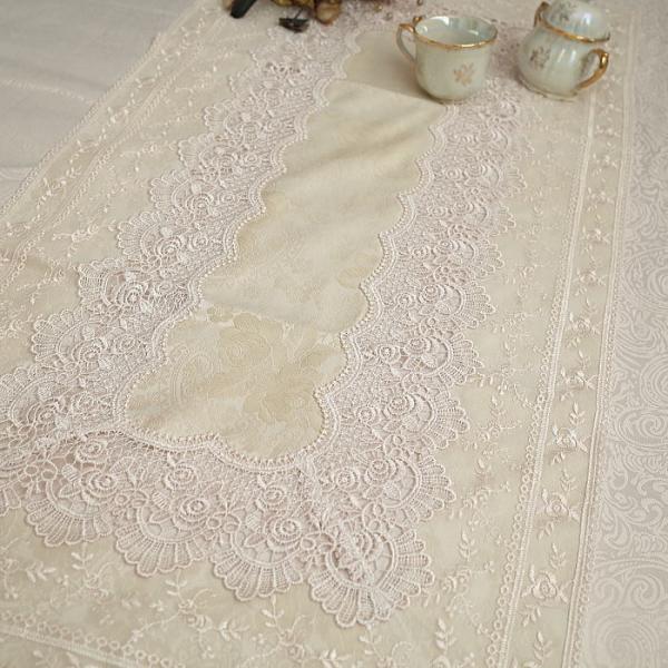 テーブルセンター レース約45x150cm : インテリア雑貨 Yahoo!店