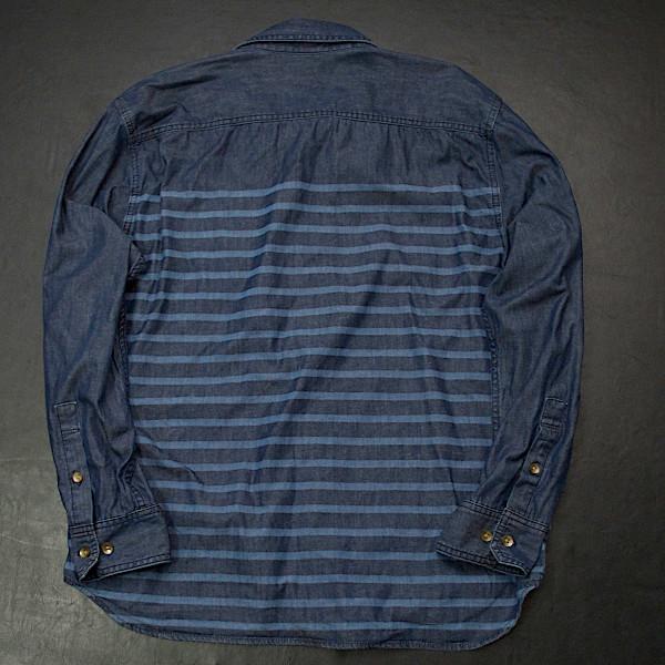 エディーバウアー Eddie Bauer ボーダー柄長袖デニムシャツ L Dp7319 インタールード 通販 Yahoo ショッピング