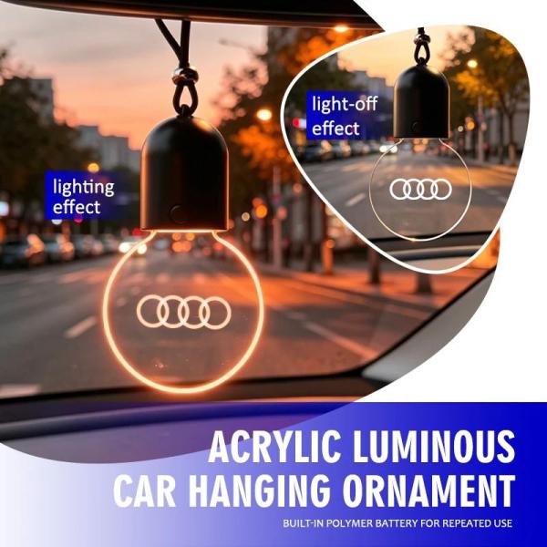 並行輸入品 車用アクリル製 LED吊り下げオーナメント 車内アンビエントライト装飾 アウディ Sライン A4 B6 B8 S1 S2 S4 S5 S6 A1 A