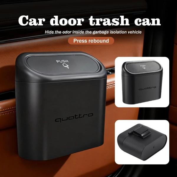 並行輸入品 アウディ用吊り下げ式車用ゴミ箱/ごみ収納ビン/ Quattro RS Q1 Q2 Q3 Q7 Q8 Sline ABT Allroad TT