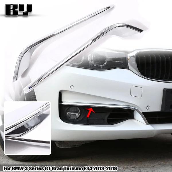並行輸入品 BMW 3シリーズ GT グランツーリスモ F34 2013-2018用 カーアクセサリー  カーボン 2個 ABS製 フロントフォグランプ ストリ