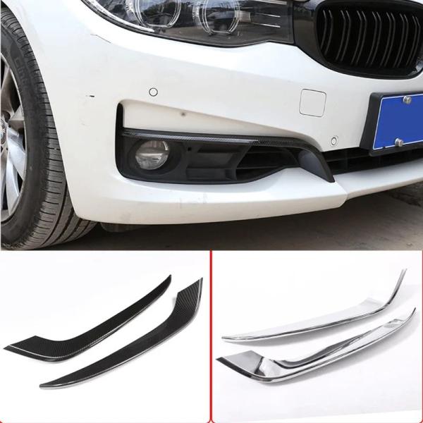 並行輸入品 2013-2019 BMW 3シリーズ GT グランツーリスモ F34用  カーボンスタイル フロントフォグランプ  ストリップトリムカバーアクセサ