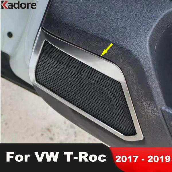 並行輸入品 フォルクスワーゲン VW T-Roc TROC 2017 2018 2019 用製カーインナードアオーディオスピーカーカバートリムラウドスピーカーフ