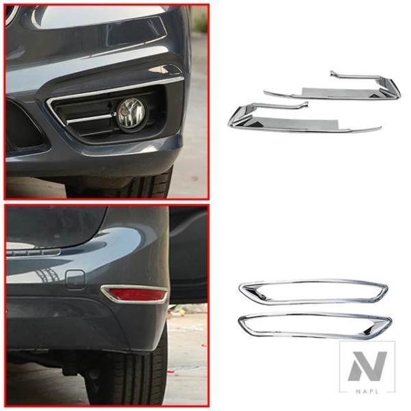 並行輸入品 BMW 2シリーズ アクティブツアラー F45 F46 2015-2017用 ABS フロント＆リアフォグランプ装飾カバートリムグリル装飾ストリップ
