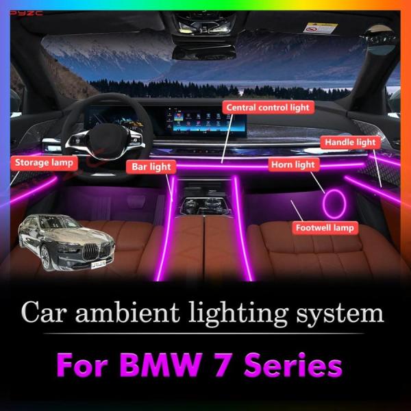 並行輸入品 BMW 7シリーズ 車内装飾アンビエントライト RGB 64色LED スマートリモートコントロール省エネキット