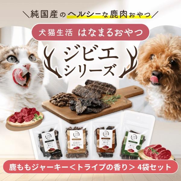 犬猫兼用 フリーズドライ おやつ ワイルドテイスト鹿ももジャーキー<トライプの香り> 常温便