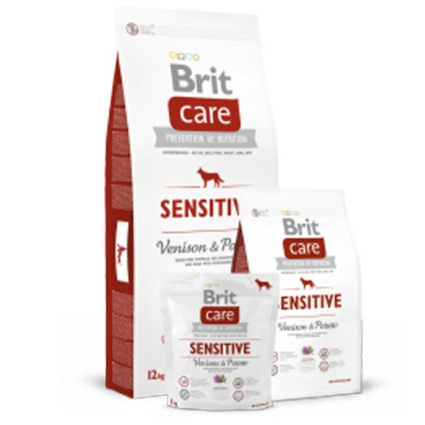 ブリットケア Brit Care ドッグフード センシティブ 3kg（1kg×3個） 成犬用 胃腸の敏感な犬用 無添加