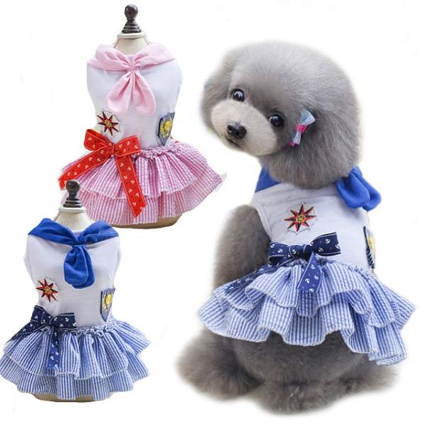 犬服デザインフリフリワンピースモコモコワッペン見本 inuya_idwt-ch074