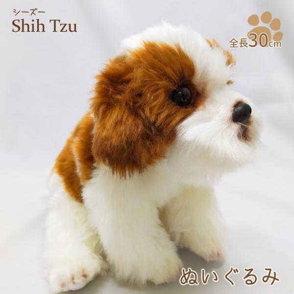シーズー 茶白 ぬいぐるみ） 犬 おもちゃ 雑貨 グッズ 卒業祝
