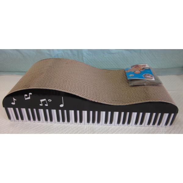 FOR YOU 《カードボードスクラッチャー》段ボールツメとぎ "ピアノ”  ◆オーガニック・キャットニップ付き・固めの段ボールを使った、しっかりタイプの爪とぎです。・再生紙を使用した、環境に優しくエコな製品です。■サイズ（約）：幅 20×...