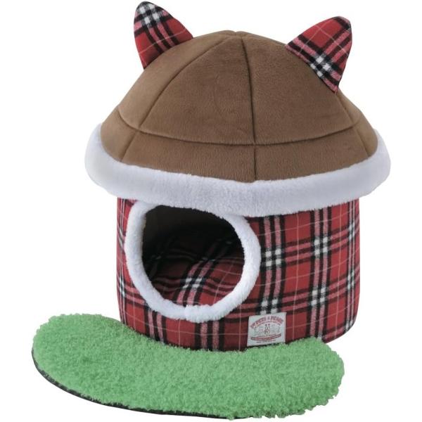 ボンビアルコン  お庭つき ねこハウス　レッド写真が下手でごめんなさい。商品は日本の一流ペット用品ブランドの製品です。・クッションはリバーシブルです。・高級感をもたらす素材です。・底クッションはリバーシブル!・型崩れし難いしっかり設計。可愛...